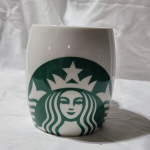 Starbucks White and Green Ceramic Mug